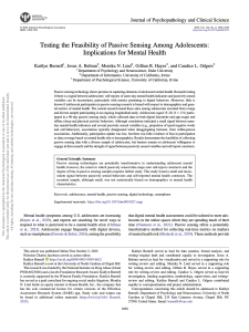 Burnell et al Passive Sensing