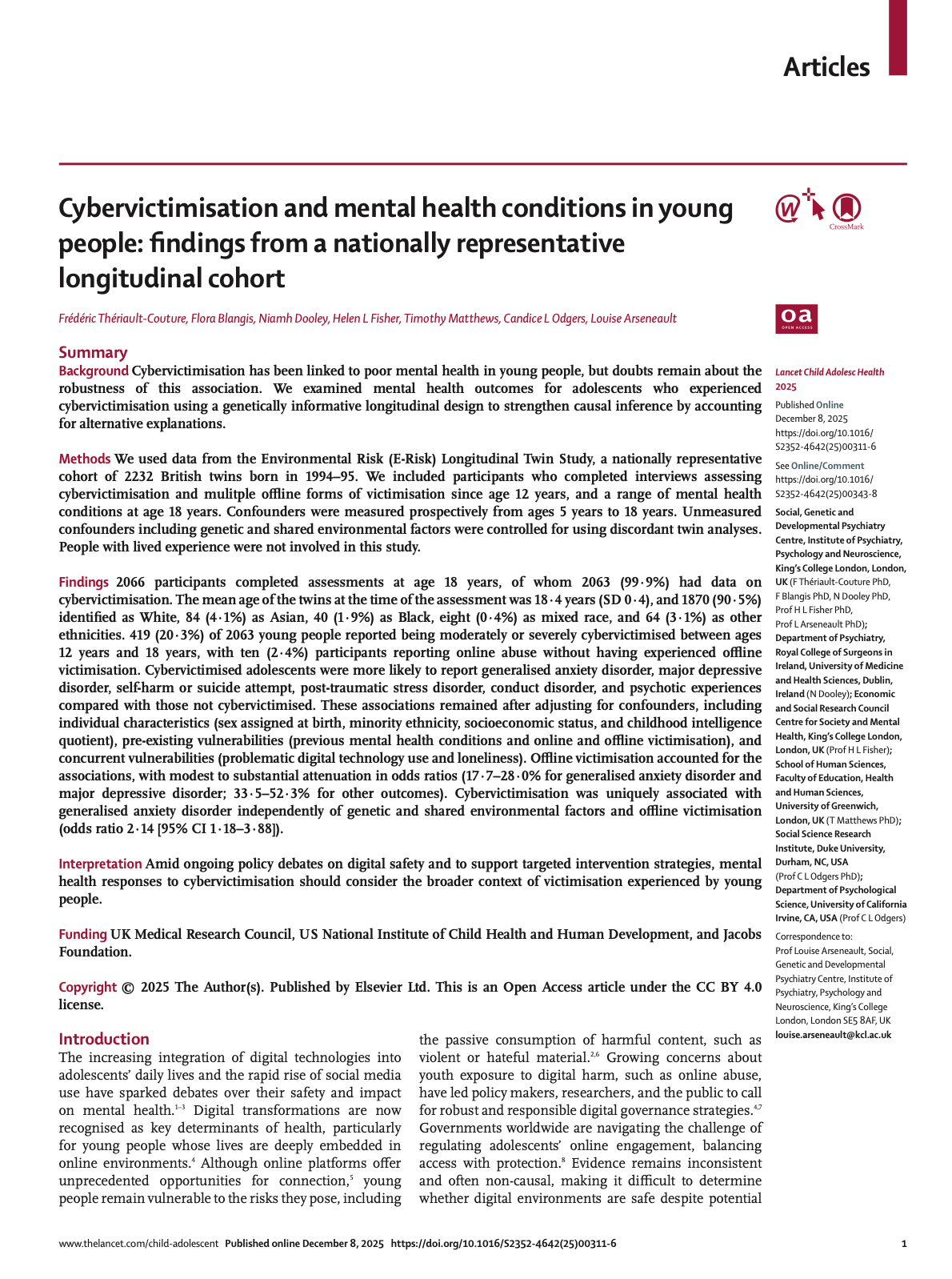 E Risk Cybervictimization 2025